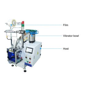 Hardware Screws Nuts Vibrating Bowl Lamination Film Roll Sealing Packaging