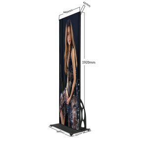 P2.5mm Led Poster Display Floor Stand 1500 Nits Brightness Hd Image