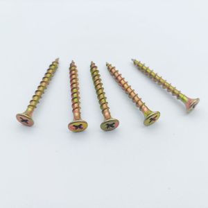 Yellow Zinc Plated Bugle Head Wood Screw For Strong And Secure Joinery