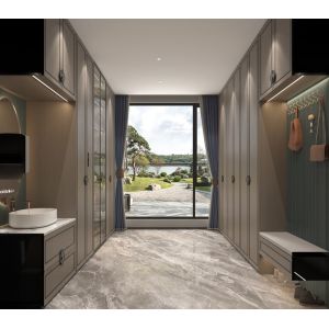 LED-Lit Entry Hall Cabinet Fitted Hallway Cupboards Luxurious