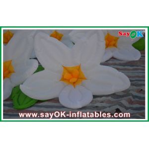 Decorative White Inflatable Lighting Decoration Fire-proof Lighting Flower
