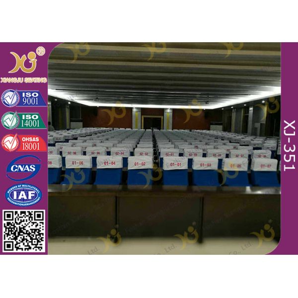 California Fire Proof Flame Retardant Concert Hall Seating With Folding Table