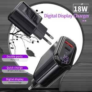 Essager 2021 Shining LED Display 3A Fast Charger USB Type Charger Cable USB PD