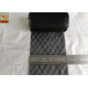 Green / Black HDPE Materials Soffit Vent Screen Mesh With Diamond Shaped Hole