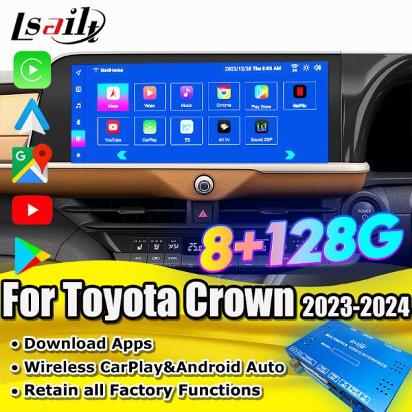 Quality Android 13 Multimedia Interface for Toyota Crown 2023-2024 Royal Majesta Athlete Infotainment Module OEM Retrofit for sale