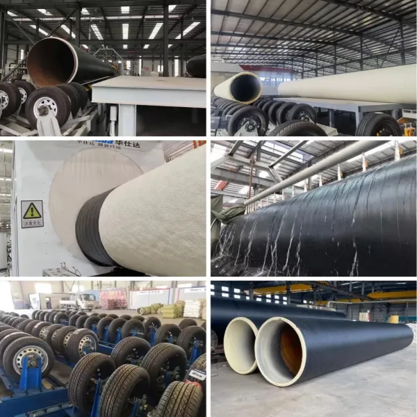 Liquid Gas Pipe Heating Polyurethane Continuous Separate Spray Winding Production Line
