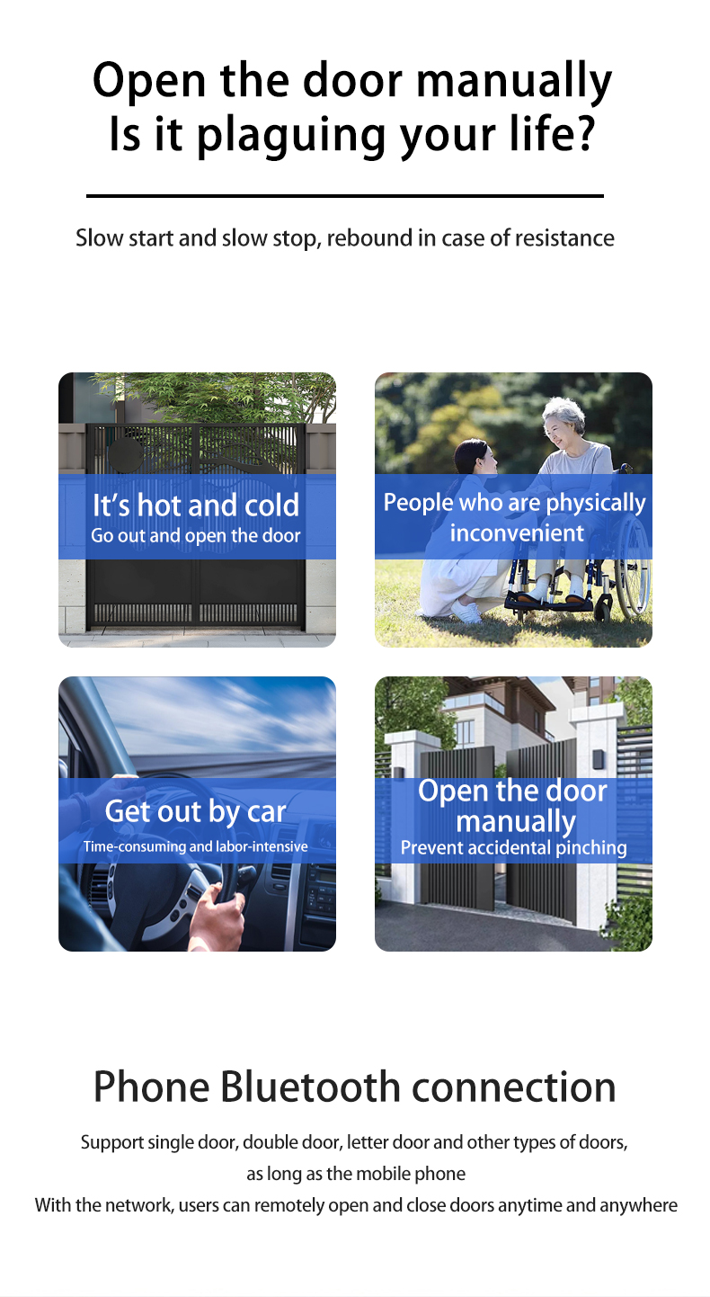 Rotating Pull / push Arm Auto Revolving Door Operator Smartphone Access Control Convenient