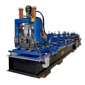 Full Automatic Z Purlin Roll Forming Machine With Punching PLC Control System