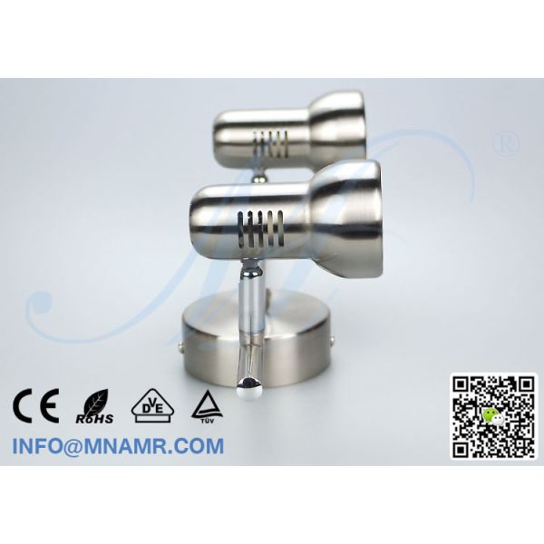 Hot Sale Double Heads LED Vanity Light Fixtures Nickel Matt Come With 2x5W GU10 LED Lamp Warm White Emitting Color Hot Sale Double Heads LED Vanity Light Fixtures Nickel Matt Come With 2x5W GU10 LED Lamp Warm White Emitting Color