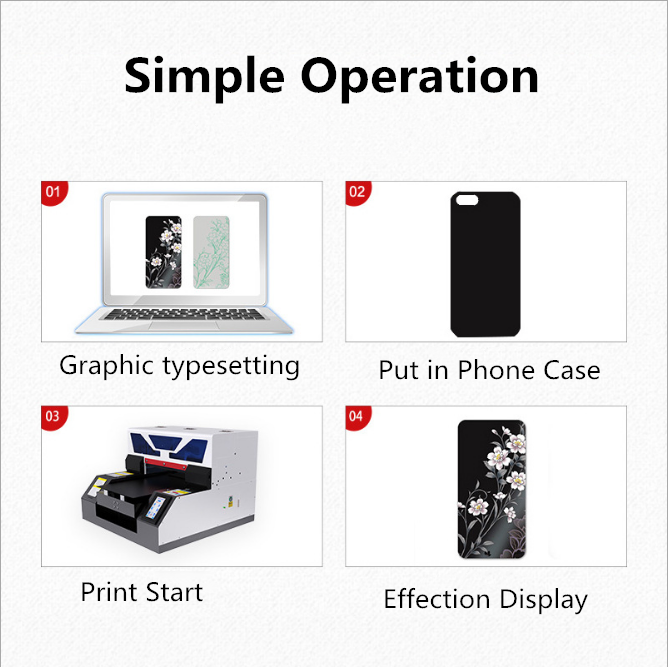Customized A3-19 Automatic Flatbed LED UV Inkjet Printer for Smart Phone Case ID Card