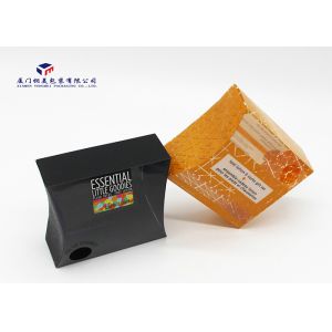 Orange / Black Pillow Box For Bath Set Custom Printed Plastic Boxes 13X4.5X11