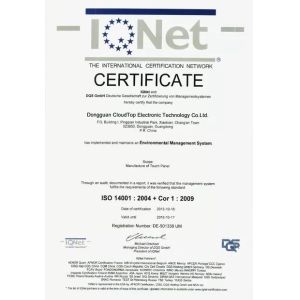 Dongguan Shining  Electronic Hardware Technology  Ltd Certifications