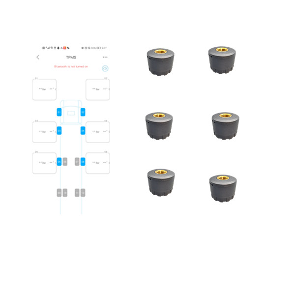 120 Psi Car Tire Pressure Monitoring System APP Bluetooth Real Time Car TPMS