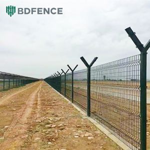 Airport Railway PVC Coated 358 High Security AOA Fence Clear View Mesh Fence