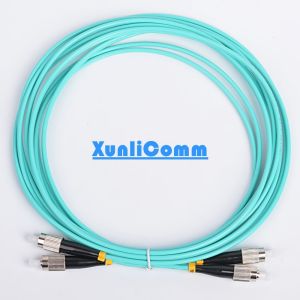 Blue Color Fiber Optic Patch Cord , OM3 Fiber Patch Cables FC - FC