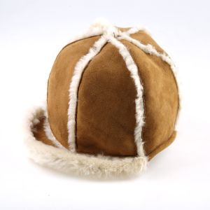 Outdoor Lamb Custom Sheepskin Beanie Hat With Customized Plain Dyed Pattern