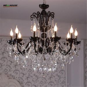 Black and silver crystal chandelier light fixtures ( WH-CY-20)