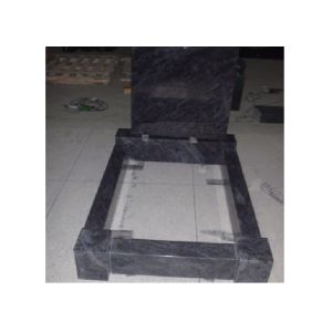 Blue Polished Graveside Monuments Headstones Unique Personalized Design