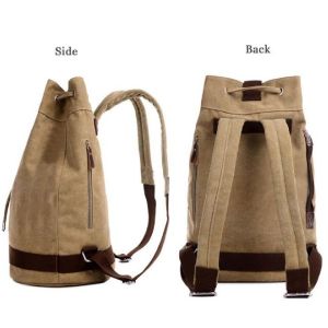 Custom Large Capacity Canvas Drawstring Sports Bucket Backpack Bags