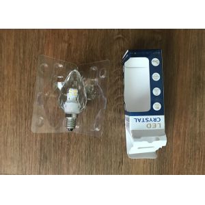No Ultraviolet Ray Crystal Clear Light Bulbs C35 450lm 4.3w For E12 Candelabra