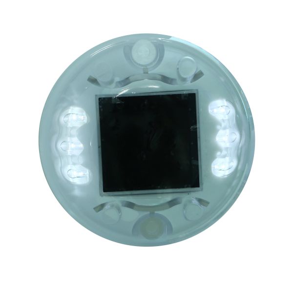 Quality White Round PC IP68 120mm Solar Powered Road Studs , Solar Pavement Marker for sale