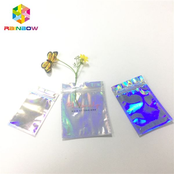 Waterproof Laminated Foil Pouch Packaging Zip Lock Hologram Laser Customized Printing