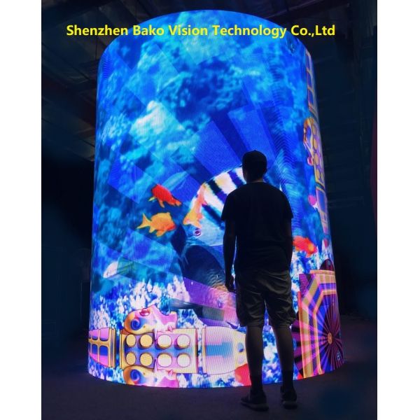 Front Service Bendable Led Screen Vedio Curtain indoor Buildings Hang Installati