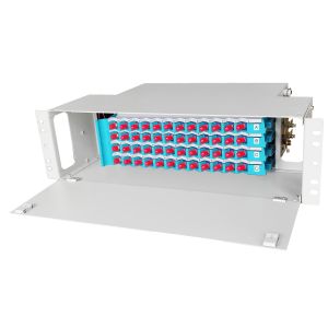 19" Rack Mount Fiber Optical ODF Panel 3U 48Fiber For SC/FC/ST/LC Adapter