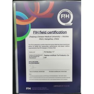 Leling Taishan Artificial Turf Industry Co.,Ltd. Certifications