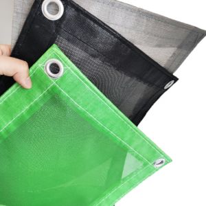 Fireproof pvc safety mesh sheet polyester fireproof mesh sheets