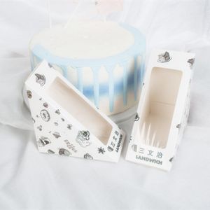 Triangle Wedge Kraft Paper Takeaway Sandwich Boxes With Window