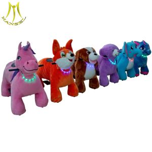 Wholesale Hansel plush animal electric scooter for mall and plush riding toys motorized animals with dinosaur ride for children from china suppliers
