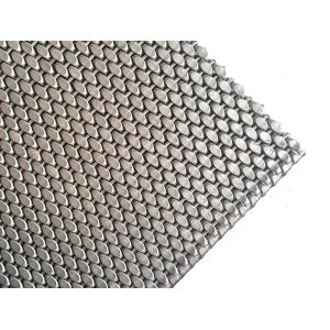 Antique Brass Plated Metal Mesh Cladding , Brass Color Elevator Cab Wire Mesh