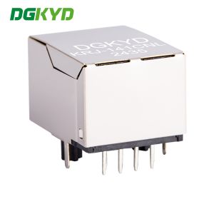 KRJ-141CNL RJ45 Connector 1X1 Port Facing Downwards With Shielded Unlit Crystal