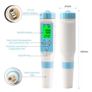 3-in-1 pH Meter with Bluetooth – Accurate EC and Temperature Measurement for