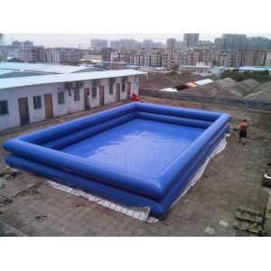 0.9mm PVC Tarpaulin Swimming Pool / Inflatable Swimming Pools Double Tube 1.3m