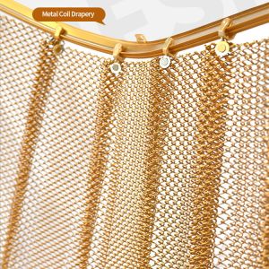 Wholesale Installation System Metal Coil Mesh Ceiling Drapery from china suppliers