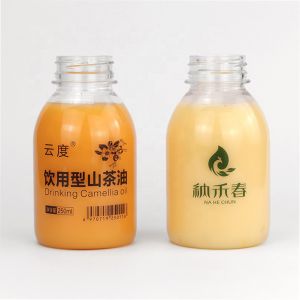 Empty Airtight 250ml Plastic Juice Bottles Round PET With Cap