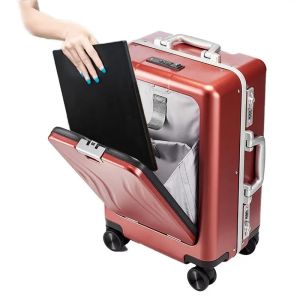 Wholesale Universal Spinner Wheels Luxury Cabin Size Business Suitcase with TSA Lock and Anti-Theft Front Open Design from china suppliers