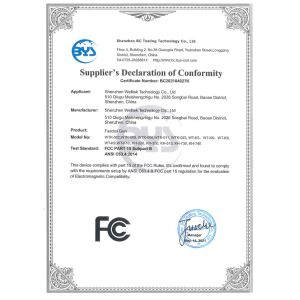 Shenzhen Welltek Technology Co., Ltd. Certifications