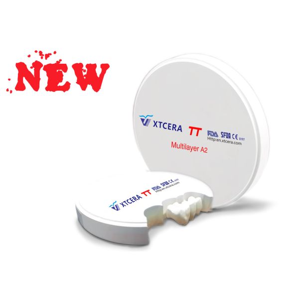 Pre Shaded Multilayer Zirconia Block 750MPa Bending Strength Ultra Translucent