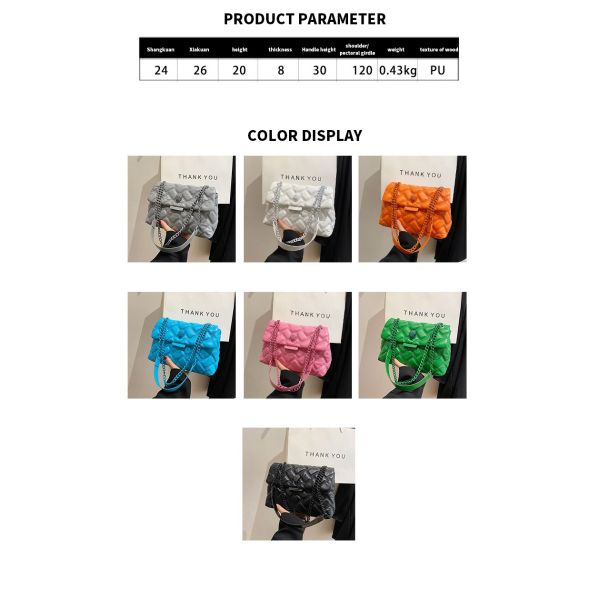 Charming Designer Rhombus Chain Bag Easy Carry Crossbody Function Leather Pu Material