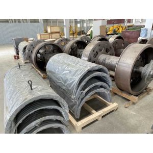Customizable Carbon Steel Lebus Folding Line Rope Groove Winch Drum