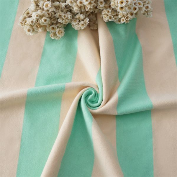 Comfortable And Breathable Skin-Friendly Striped Material Fabric For Casual Wear