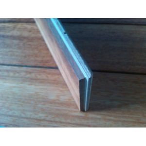 2 Layers African Iroko Engineered Parquet Flooring With Square Edge