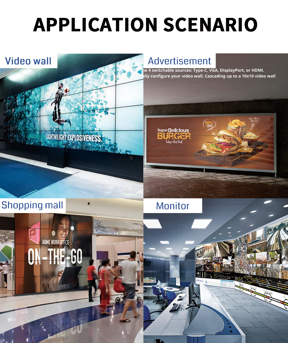 4K60 Zero Delay Video Wall Controller with 1 HDMI/DP Input and 6 HDMI Outputs for Multi-Screen Display