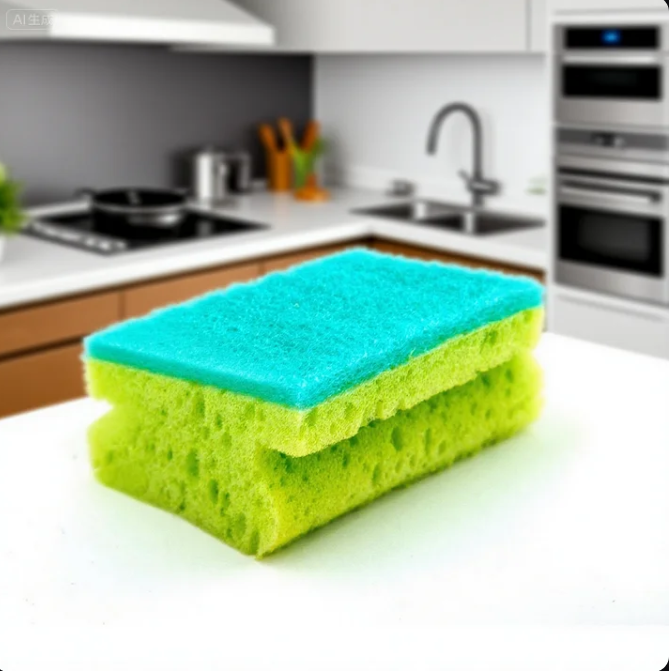Rectangular Kitchen Cleaning Sponge Scourer 6 Colors