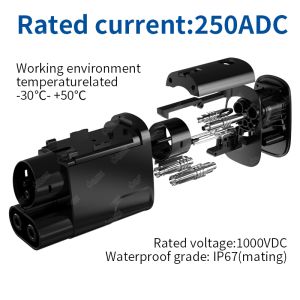 Wholesale Ev Charger Ccs Adapter Nacs to Ccs1 Dc Charging 250a Ccs Combo 1 Tesla