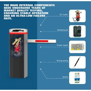 HCW Parking Barrier Gate with Cold Rolled Plate Adjustable Speed and All-Weather