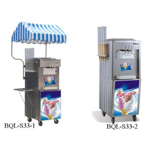 Commercial Soft Serve Ice Cream Machine , Floor Standing Soft Ice Cream Maker
